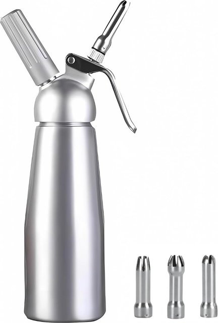 FEB.WIND Aluminium-Cremepistole aus Edelstahl in Silber mit 500 ml Fassungsvermögen - Bild 1