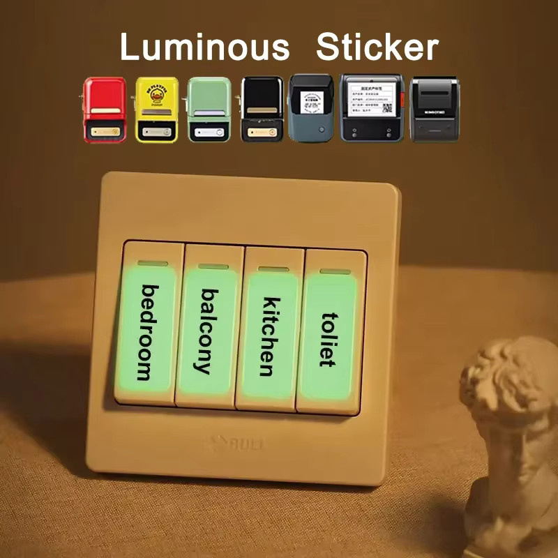 Niimbot Leuchtende Etikettenaufkleber Selbstklebend im Dunkeln Leuchtend Multicolour für B1 B21 B3S B203 - Bild 2