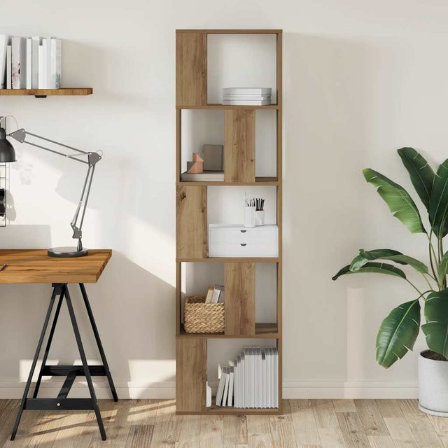 vidaXL Bücherregal aus Holzwerkstoff in Artisan-Eiche, Braun, B/T/H: 45 x 23,5 x 162,5 cm - Bild 3