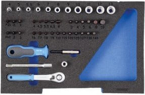 Gedore Steckschlüssel-Satz 1/4" in 1/2 L-BOXX 136 Modul, Grau - Bild 1