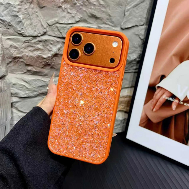 Glitzer-Handyhülle mit Diamanten besetzter Strass-Abdeckung für Apple iPhone 17 Air 16 15 14 13 12 Pro Max Plus in Weiß - Bild 1