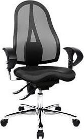 Topstar Bürostuhl SITNESS 15 Ergonomischer Schreibtischstuhl mit Armlehnen und Netzrücken in Schwarz - Bild 1