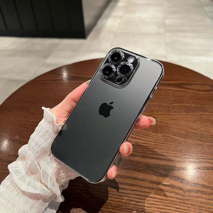 Ultradünne transparente Silikon Hülle für Apple iPhone 16 15 14 13 12 11 Pro Max Plus Mini mit 5 Löchern aus weichem TPU - Bild 4
