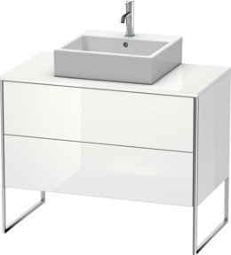 Duravit XSquare Waschtischunterschrank in Weiß Hochglanz mit 2 Auszügen, stehend, B: 100 cm, T: 54,8 cm, H: 77,8 cm - Bild 1