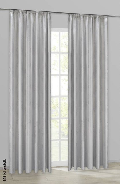 Dekovorhang Paradiso von ACUS design collection in Silber, blickdicht, B: 140 cm, L: 245 cm - Bild 1