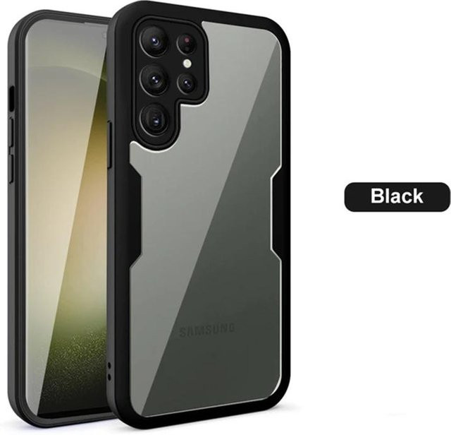 360 Grad Vollschutz Schutzhülle für Samsung Galaxy A-Serie in Transparent oder Schwarz - Bild 1