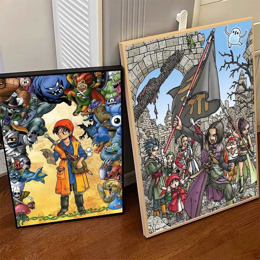 Selbstklebendes D-Dragon Quest Poster aus Papier in Multicolour für deine Wandgestaltung - Bild 4