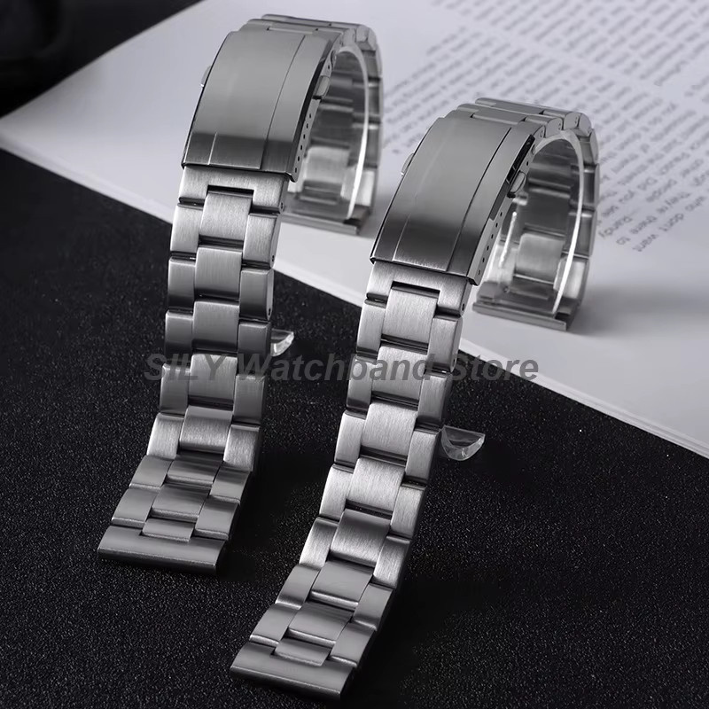 asukaband Uhrenarmband Edelstahl, Silber, 20mm 22mm, Unisex - Bild 2