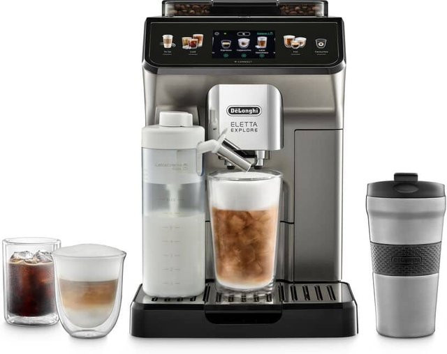 De'Longhi Eletta Explore ECAM450.86.T Kaffeevollautomat in Titan mit Cold Extraction Technologie für Bohnen und Pulver - Bild 2