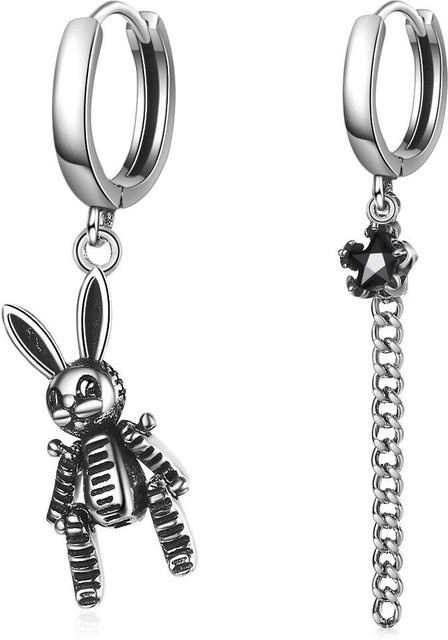 Allbestart Creolen 925 Silber, Hase, Vintage, Damen - Bild 1