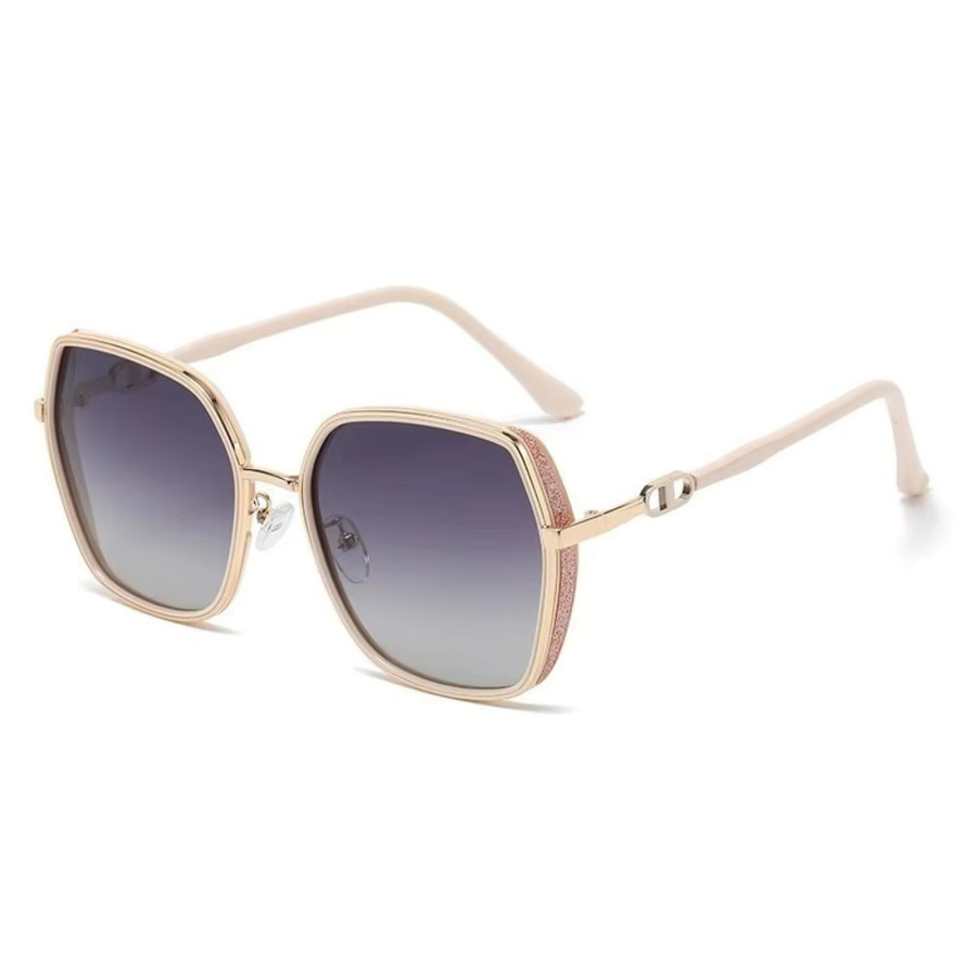 BMAD Sonnenbrille, quadratisch, Metall, Vollrand, Gold, Damen - Bild 2