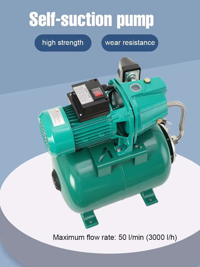 Selbstansaugende Eisen-Schraubenpumpe für Haushalt und Industrie, 1100 W, 220 V, Farbe: Grün - Bild 1