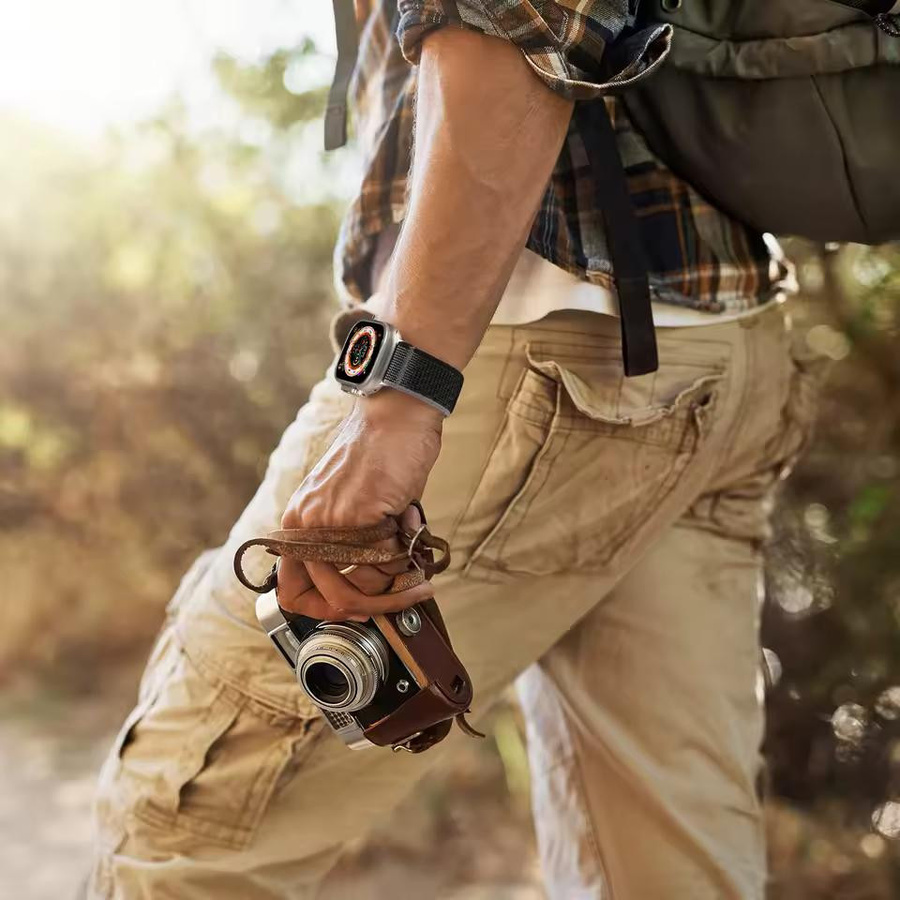 XIAOLU Trail Loop Sportarmband für Apple Watch Ultra und Series 11 10 9 8 7 SE, Farbe: Schwarz, Unisex - Bild 2