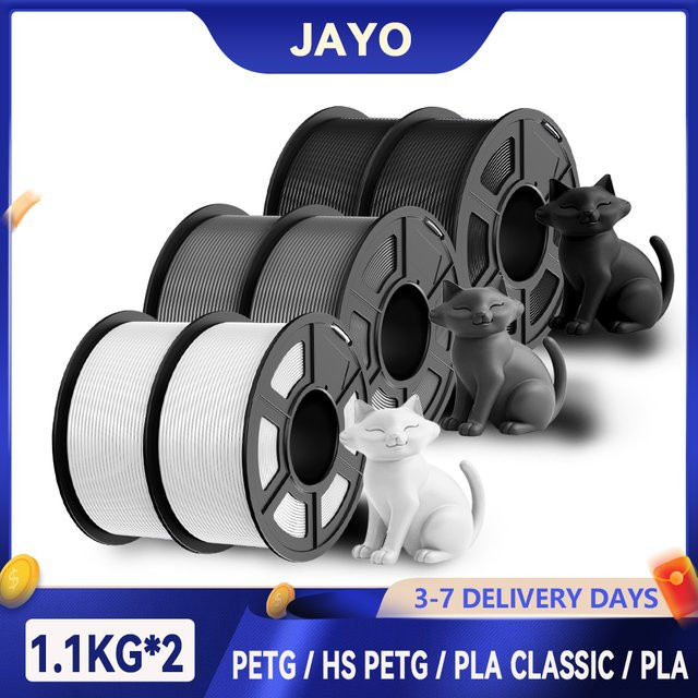 JAYO 3D Drucker Filament 1,75 mm in verschiedenen Varianten wie PETG, PLA, PLA+ und PLA Matte für FDM Drucker - Bild 1