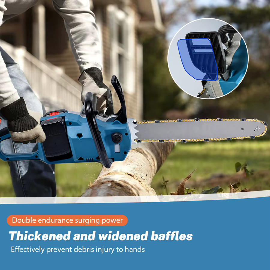 Akku Kettensäge 18 Zoll von Makita für Holzbearbeitung und Obstgarten in Blau, kompatibel mit Makita LXT Akkus - Bild 6