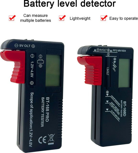 lefavor BT-168PRO BT-168D Digitaler Lithium-Batterie-Kapazitätstester und Lastanalysator in Schwarz zur Überprüfung von AAA und AA Batterien sowie Knopfzellen - Bild 1