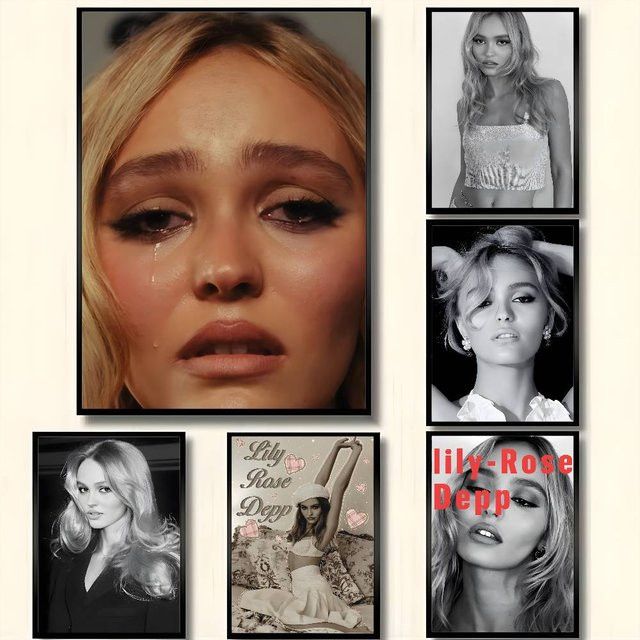 Singer L-Lily-Rose Depp Poster Wandaufkleber HD-Kunst wasserdicht selbstklebend für deine ästhetische Raumdekoration im Wohnzimmer oder Schlafzimmer - Bild 1