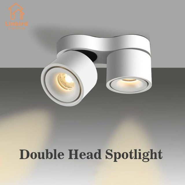 LINBIRD LED Deckenlampe mit Doppelkopf im minimalistischen Design aus Aluminium für Wohnzimmer und Schlafzimmer - Bild 1