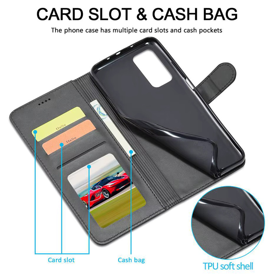Xiaomi Flip Ledertasche mit Kartenfach und Magnetverschluss in Schwarz für Redmi Note 13 12 11s 10 Pro 13c 12c und Poco X5 C65 - Bild 5