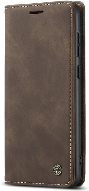Luxuriöse Retro-Lederhülle für Xiaomi Redmi Note 14 Pro 4G / 5G mit Kartenfächern und Standfunktion in Kaffeebraun - Bild 1