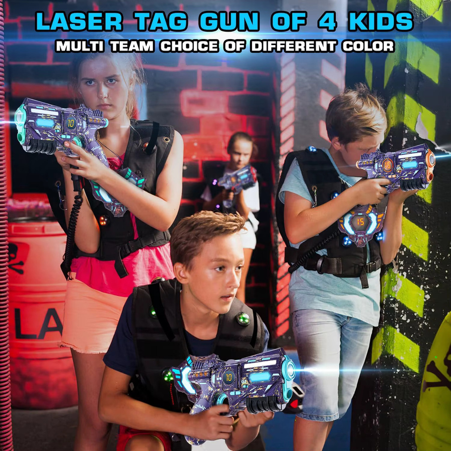 Vatos Laser Tag Pistole, Infrarot, mit glühendem Licht, 4-teiliges Set - Bild 5