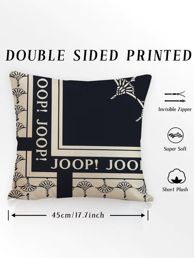 Seidiger J-joop Kissenbezug mit Grafikdesign in Schwarz und Multicolour, quadratisch, B/T/H: 30 x 30 x 30 cm - Bild 3