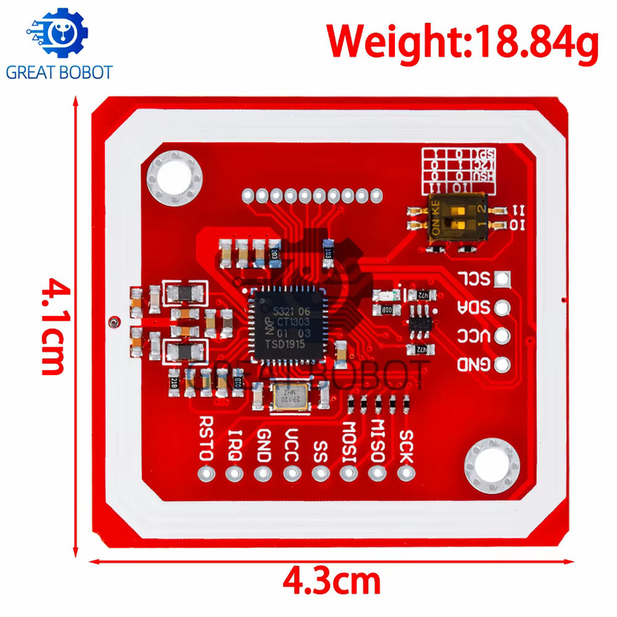 Baishundianzi PN532 NFC RFID Wireless Modul-V3 Kit für Arduino mit I2C, SPI und HSU Schnittstellen zum Lesen und Schreiben von IC S50 Karten - Bild 3