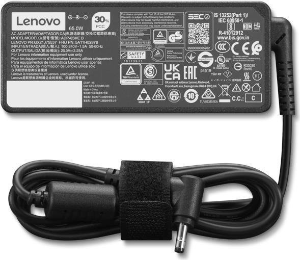 Lenovo Netzteil und Spannungsumwandler 65 W Schwarz mit Barrel-Plug - Bild 1