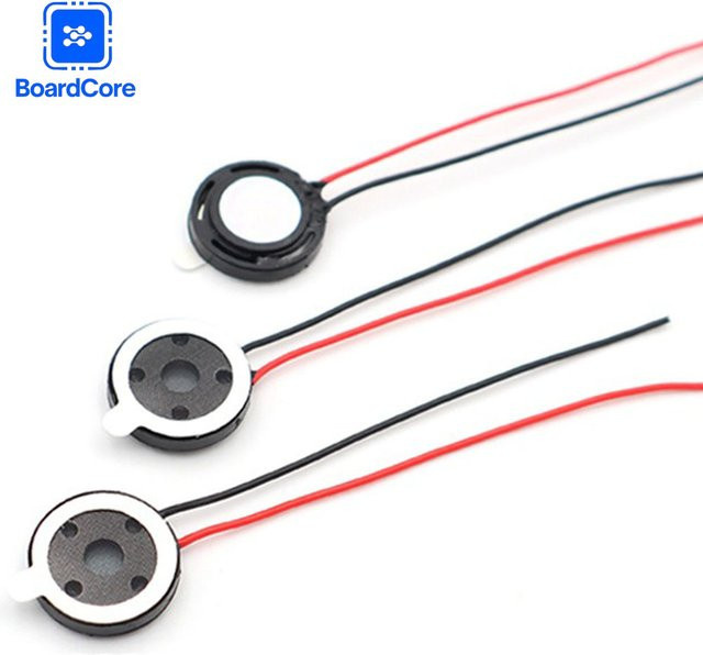 5 Stück Rundlautsprecher Set in Schwarz, 1W 8 Ohm, Durchmesser: 15 mm, Tiefe: 3,7 mm für DIY Audio Projekte und Tablets - Bild 1