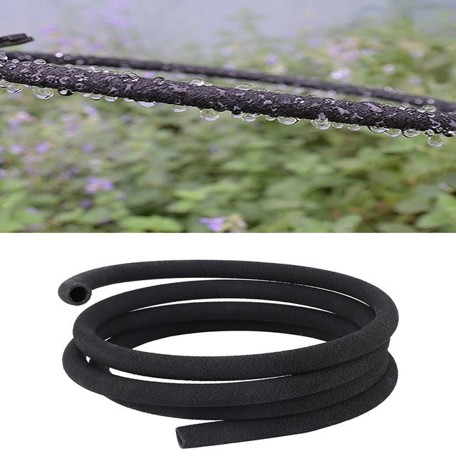 Adhere To Fly Mikro-Tropf-Bewässerungsschlauch, 10 m, Schwarz, 4/9 mm und 12/16 mm, Anti-Aging Kunststoff-Schlauch für Obstbäume und Haushalt - Bild 1