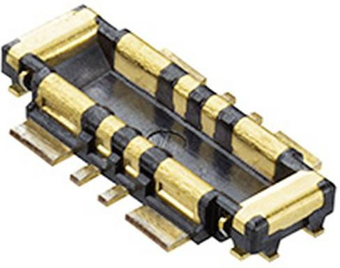 Molex Mezzanine-Steckverbinder mit 8 Polen, Rastermaß 0,4 mm, Farbe Gold, Artikelnummer 5054760810 Tape on Full reel - Bild 1