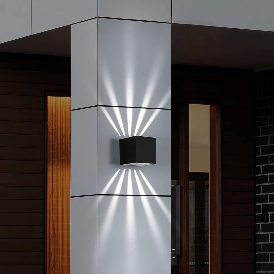 2er-Set LED Wandleuchte Schwarz Up-Down Wandlampe IP65 Wasserdicht für Innen und Außen mit 4500K Kaltweiß 10W - Bild 6