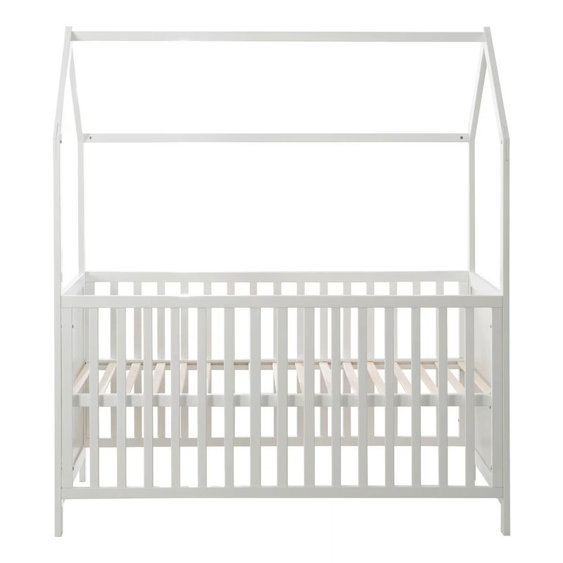 Roba Hausbett aus Massivholz für Kinder, weiß, FSC-zertifiziert, B/L: 70 x 140 cm - Bild 2