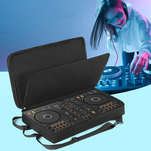 DJ-Rucksack für Pioneer DDJ-400, DDJ-FLX4 und Roland DJ-202 Controller, kratzfeste Reisetasche in Schwarz mit verstellbarem Schultergurt - Bild 1