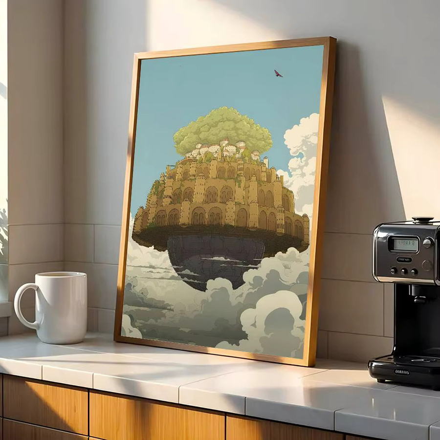 Selbstklebende Wandkunst Laputa Castle HD Wanddekoration in Mehrfarbig - Bild 5