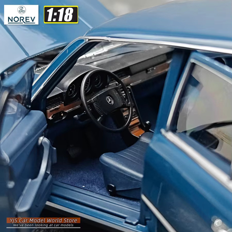NOREV 350SEL 1979 S-Klasse W116, Druckgussmodell, Maßstab 1/18, Blau - Bild 3