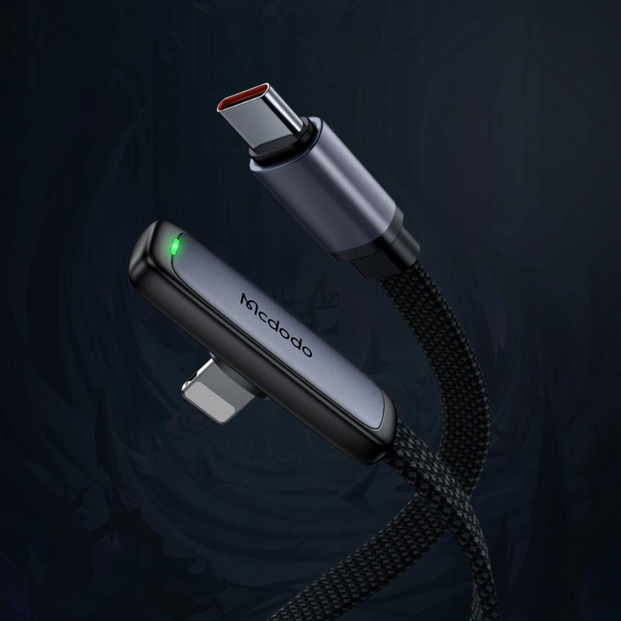 McDodo USB-C auf Lightning Daten- und Ladekabel 36W Flachdesign Schwarz 1m - Bild 6