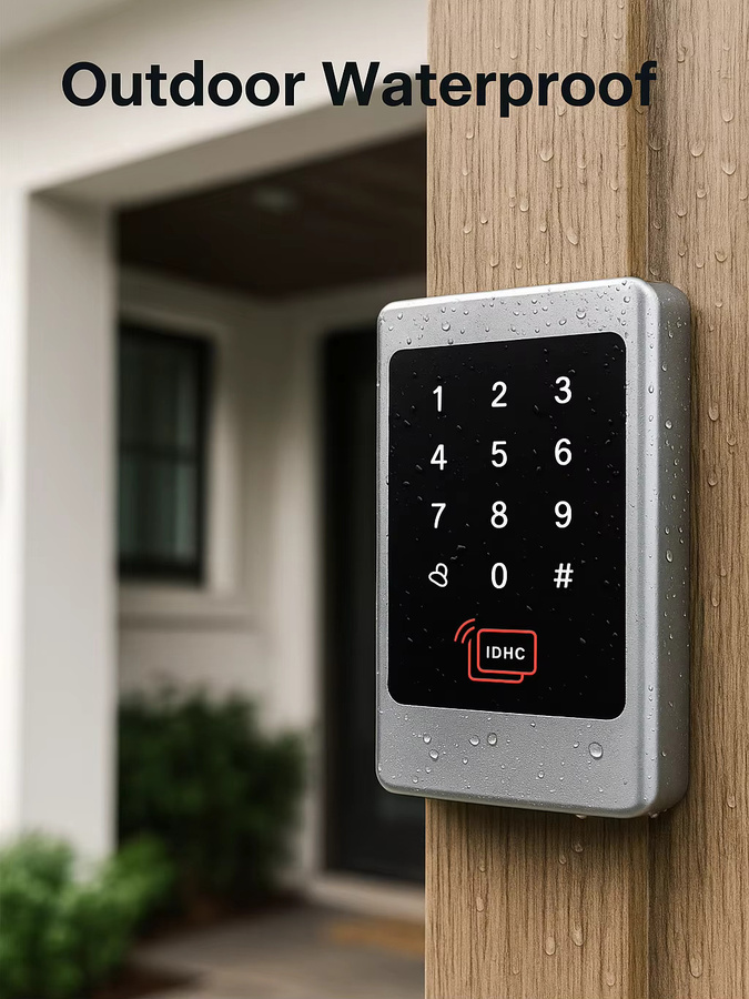 WITSNK Dual-Band RFID und PIN Zugangskontrollleser mit Tastatur, 125KHz ID und 13,56MHz, IP68 wasserdicht, Wiegand 26-34Bit, Metall, Silber - Bild 6
