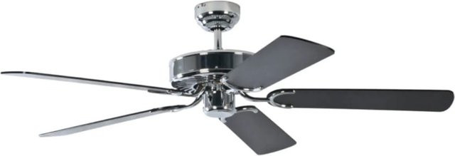 Pepeo Deckenventilator Potkuri in Schwarz mit Zugkette, Durchmesser: 132 cm - Bild 1