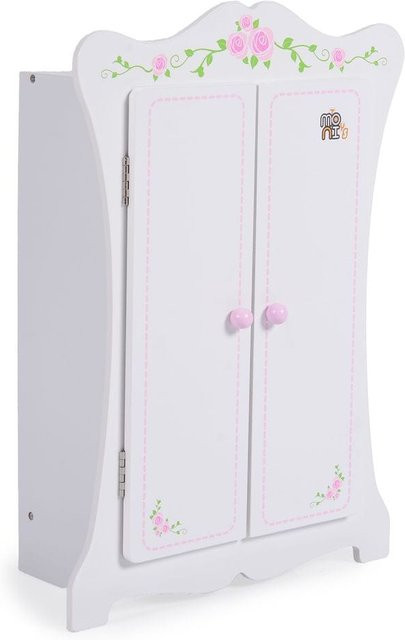 Moni Puppenkleiderschrank aus Holz in Weiß, B/T/H: 42,5 x 22 x 57 cm - Bild 1