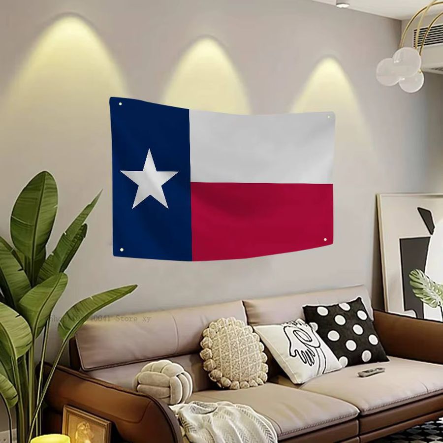 Texas-Flagge als Banner aus Polyester mit Vier-Loch-Ösen für Outdoor-Dekoration und Raumästhetik in Multicolor - Bild 5