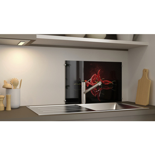 NOVADOORS Glasboard Hot Chili, mehrfarbig, Glas mit abstraktem Design - Bild 2