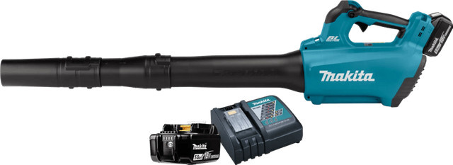 Makita LXT DUB184Z Akku-Laubbläser Starterset in Blau mit 5,0 Ah Akku - Bild 1