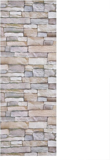 Selbstklebende Hintergrundtapete im Ziegelstil von Meterk, wasserdicht, Farbe: Weiß/Beige - Bild 1