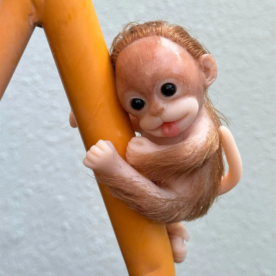 AnjoDoll Affen Reborn Puppen, Silikon, Braun, 6 Zoll - Bild 4
