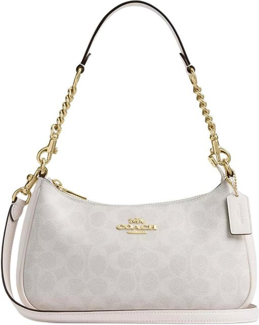 Coach Crossbody-Tasche, Kunstleder, Damen, Kreideweiß - Bild 1