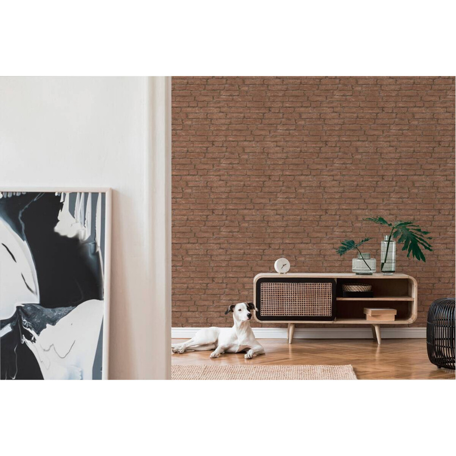 A.S.Creation Vliestapete in Steinoptik Orange Braun B/H: 53 x 1005 cm - Bild 2
