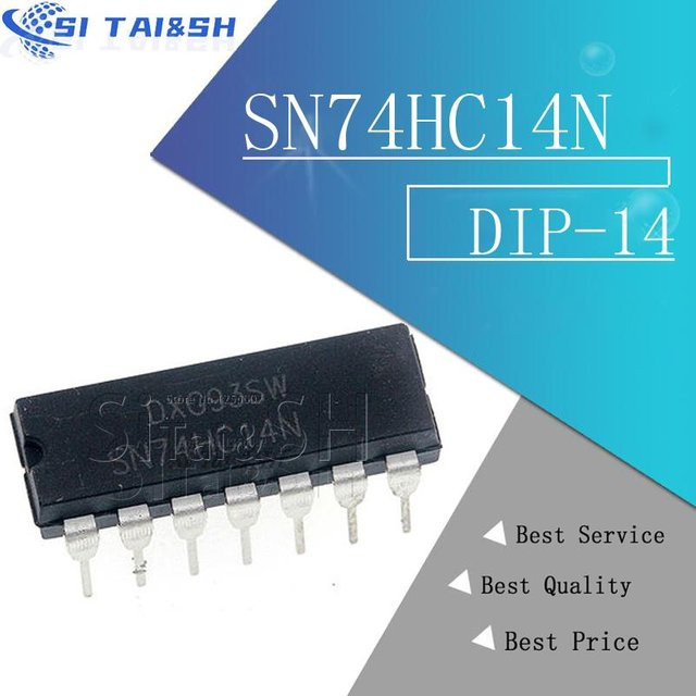 10 Stück SN74HC14N DIP-14 Inverter IC von Si Tai&SH in Schwarz - Bild 1