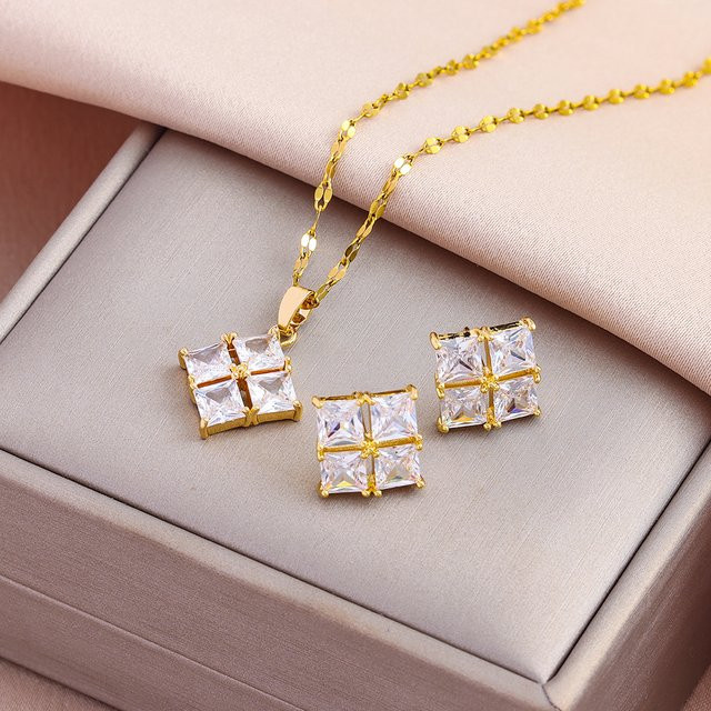 Marisa Schmuck-Set Edelstahl, Zirkonia, Kristall, Damen - Bild 1