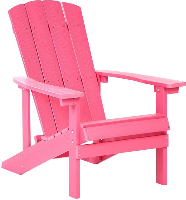 Beliani Gartenstuhl Retro in Pink mit Armlehnen, B/T/H: 75 x 88 x 88 cm - Bild 1